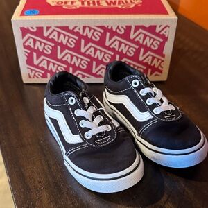 Vans Kids Black and White Sneakers